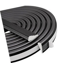 Bandes d'étanchéité adhésives automatiques-Noir 3 mètres