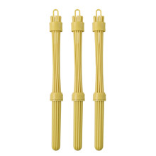 3Pcs Manual Whisk Food Grade Plastic Eggs Beater For-Yellow