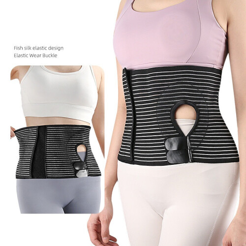 Adjustable Ostomy Support Belt - Elastic Abdominal Binder for Stoma Support  M 1