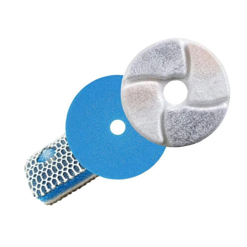 Pet Water Fountain Filter Replacement 10.5cm with C-Shaped Sponge (5-Pack) 2