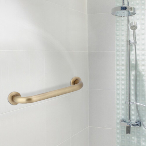 Brushed Brass Bathtub Handrail Support 1