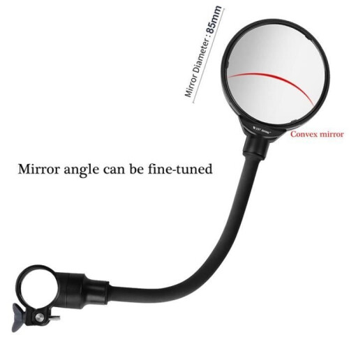 WEST BIKING Bicycle Mirror - Large Screen Adjustment - Black 1