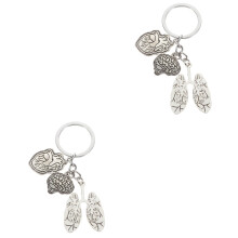 2Pièces - Métallique Argenté Pendentif Décor Sac Cadeau Chic