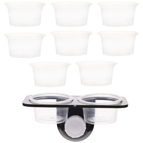 3Sets Langlebiger Plastik Lizard Feeder Mit Wasser- Und Futterschale