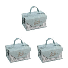 3Stk Elegant Papier Hochzeit Geschenkhalter Himmelblau