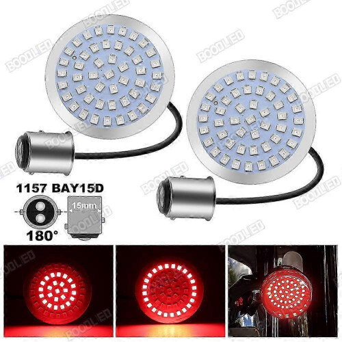 (Red) LED Turn Signal Replacement for Harley Davidson Motorcycle 1157 Amber Light 1