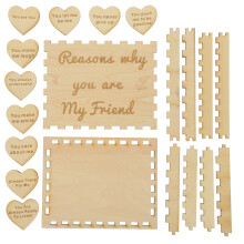 1Set Holzbox Geschenk Für Freunde Mit Herzförmigem Freundschaftsschild