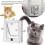 (coffee, L) Pet Door for Cats with 4 Modes Locking, Fits Wall or Window 2