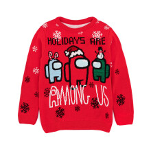 Among Us Christmas Jumper (Boys Red)
