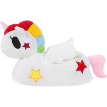 (9-10 UK Child) Vanilla Underground 3D Slippers (Girls White)