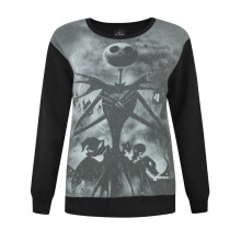 (Medium) Disney The Nightmare Before Christmas Christmas Jumper (Womens Black)