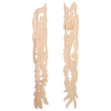 1Set Holzornamente Beige Mit Drachen- Und Phönix- Für Möbeldeko