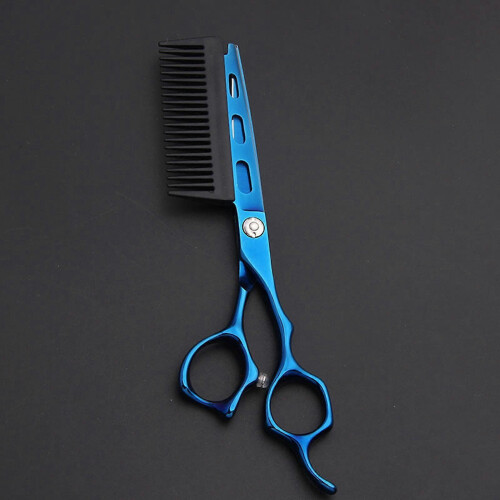 Haarschere mit Kammdesign, 6,0 Zoll, blau 2