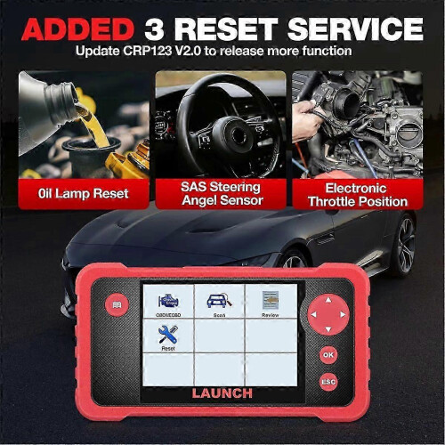 2026 Κατάλληλο LAUNCH CRP123 V2.0 Elite OBD2 Scanner Engine/ABS/SRS/Transmission Diagnostic Tool Code Reader Oil/Th 2