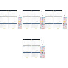 4Ensembles Calendriers Dorés Quotidiens Planificateurs Faciles