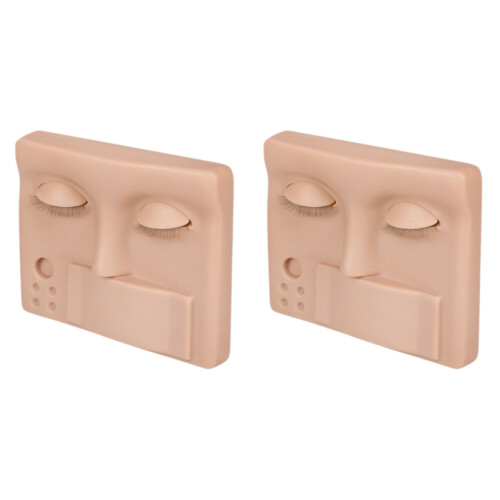 2Pièces Mannequin Cils Silicone Kit Pratique Extensions
