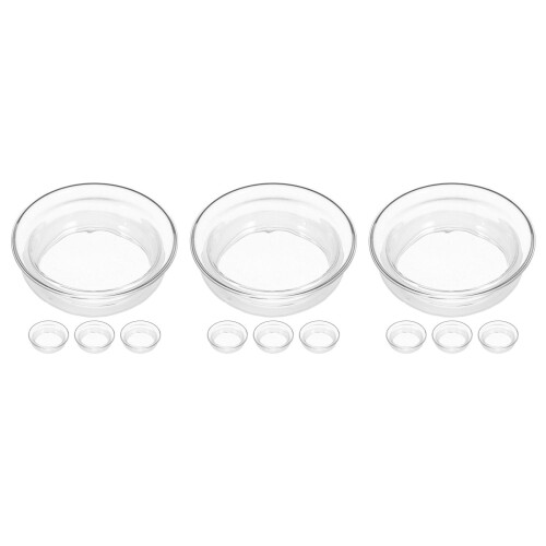 12Pièces Couvercles Blancs Silicone Verre Usage