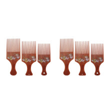 6Pièces Peignes Styling ABS Marron Dénoeud Cuir Chevelu