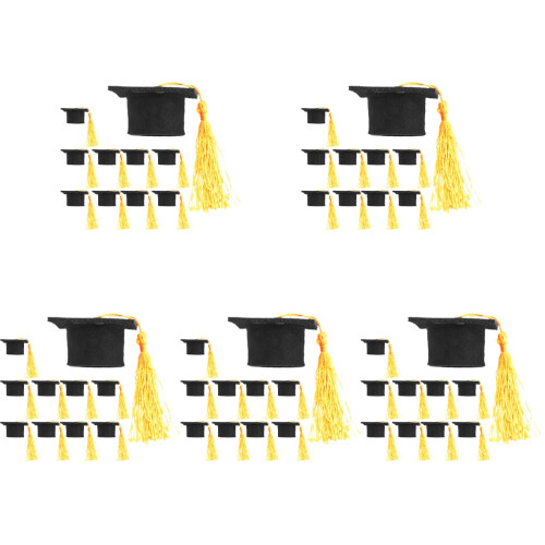 50Pièces Mini Chapeaux Graduation Bleu Bouchons Pour Bouteilles