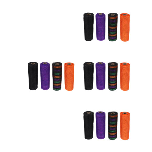 16Rouleaux Ruban Mesh Doux Pour Couronnes DIY Halloween
