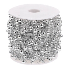 1M Fil De Perles DIY ABS Argenté, Accessoires Décoratifs Résistants