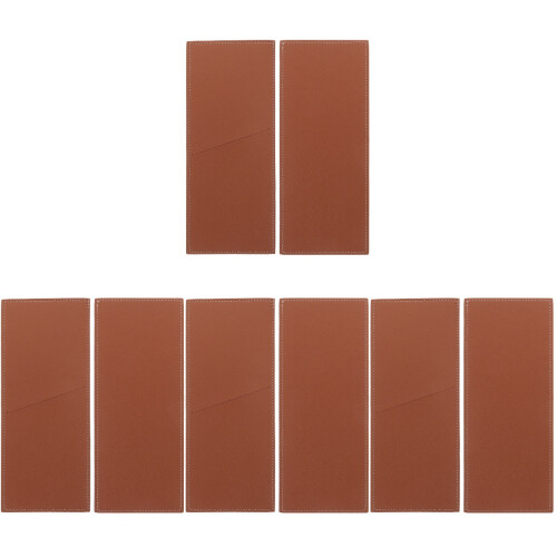 8Pièces Étuis Couteaux Cuir PU Marron