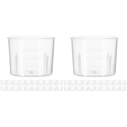 400Pcs Small Clear Plastic Measuring Cups for Lab Epoxy and Craft Use