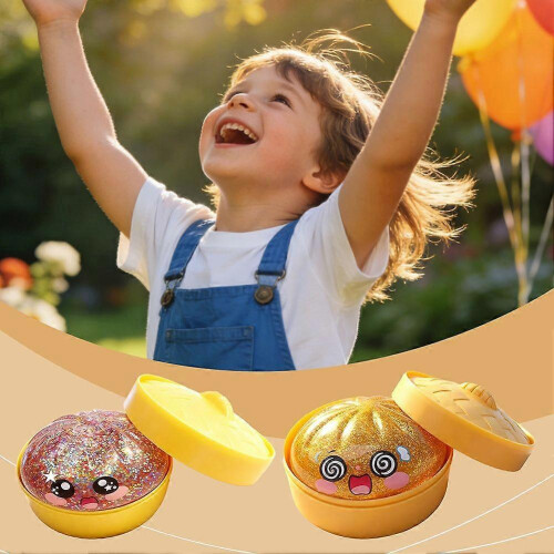Παιχνίδι ζυμαρικών Squishies, Γιγαντιαίο ζυμαρικό με γκλίτερ, Πολύχρωμα ζυμαρικ 2