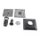 12cm Black Shower Drain Grille Set 8