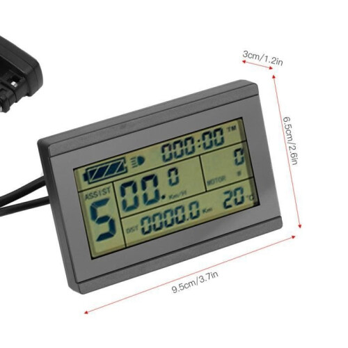 Όργανο LCD - KT - KT-LCD3U - Αδιάβροχο - Συμβατό με 24V-36V-48V - Οθόνη με οπίσθιο φωτισμό 2