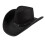 Cowboy hat - BOLAND - Black - Lined - One size 4