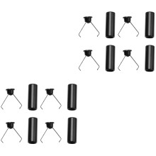 8Pièces Boucles Plug En Alliage De Zinc Noir Pour Lacets Chapeaux