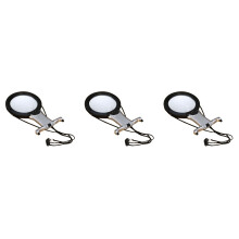 3Pièces Loupe Multifonction Argentée Pour Lecture Bricolage