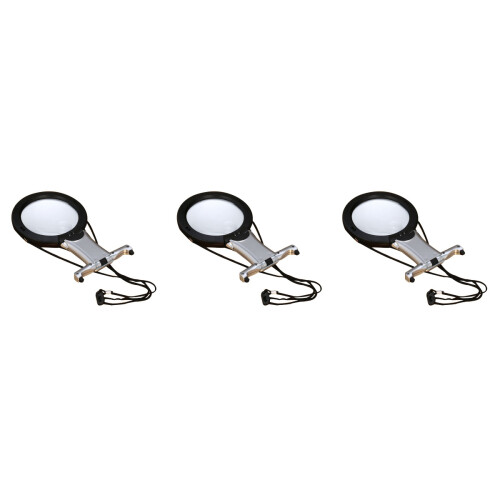 3Pièces Loupe Multifonction Argentée Pour Lecture Bricolage