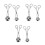 6Pcs Stainless Steel Meatball Maker Non-Stick Scoop with Handle Silver 1