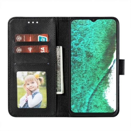 Samsung Galaxy A32 5G Case, PU Leather Wallet Book Protective Case, Black 2