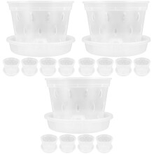 15Sets Plastic Small Nursery Pots Hanging Flower Planters for Home Use
