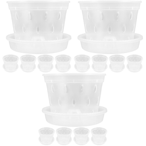 15Sets Plastic Small Nursery Pots Hanging Flower Planters for Home Use