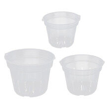 18Pcs Transparent Orchid Pots with Hole Design for Healthy Roots