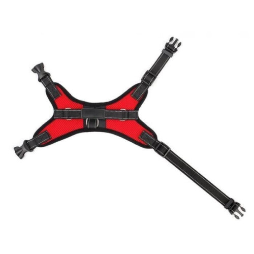 CHANGM Anti-Pull Dog Harness - Red - Stylish and Breathable Design 2