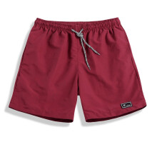 (Wine Red,Tag2XL=US L)Pantalones cortos informales sueltos para hombre para correr fitness playa secado rápido
