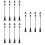 12Pièces Lampadaire Décoratif Noir En ABS Durable Pour Maquette 1
