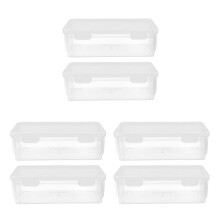 6Pcs Transparent Bread Container PP Bread Box with Sealed Lid