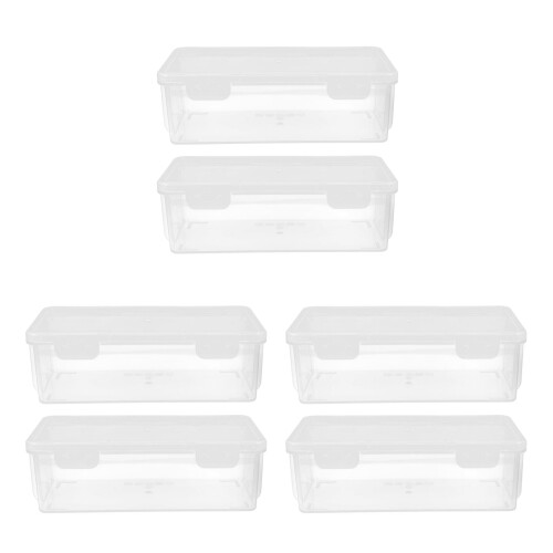 6Pcs Transparent Bread Container PP Bread Box with Sealed Lid