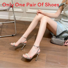 (Silver 8cm,39)Sophisticated Pearl Tstrap Sandals With Heel For Special Occasions And Outings