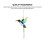 Wind Chime - Painted Bird Metal Pendant 2