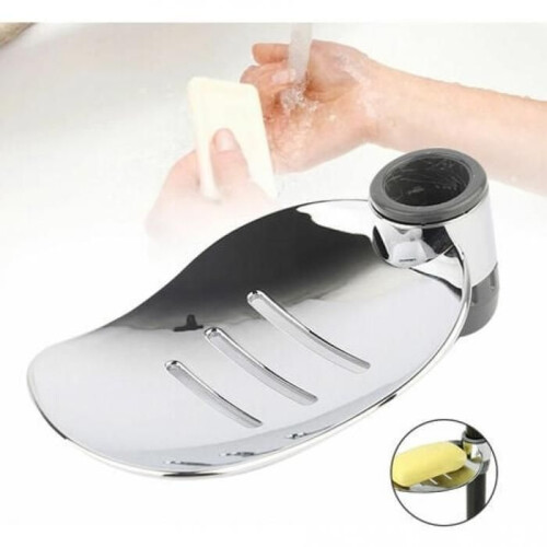 Soap dish - KZQ - Adjustable - Chrome - ABS plastic - Leaf design 2