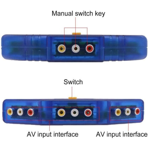 3-Port Input 1 Output Video Audio AV RCA Switch 1