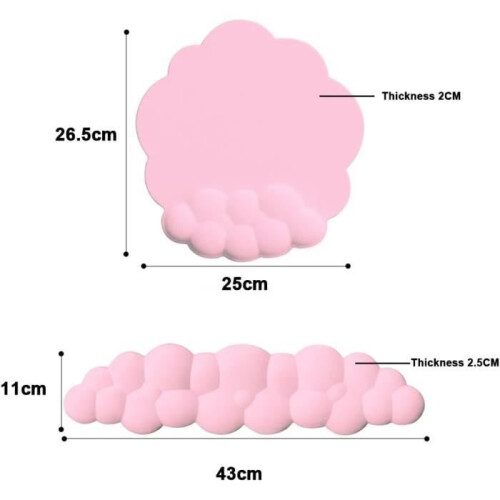 Mouse pad - HAI YANG - Cloud - Εργονομικό - Αντιολισθητικό - Αφρός μνήμης 2