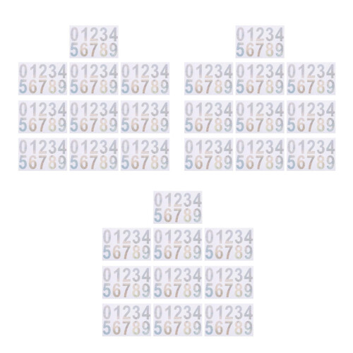 30Sets Durable Reflective Number Stickers Waterproof for Home Address